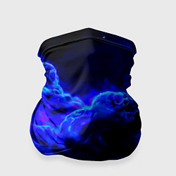 Бандана-труба Синий густой дым - inferno blue, цвет: 3D-принт