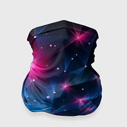 Бандана-труба Яркие неоновые вспышки в космосе, цвет: 3D-принт