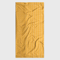 Бандана-труба Жёлтый в маленькие белые полосочки, цвет: 3D-принт — фото 2