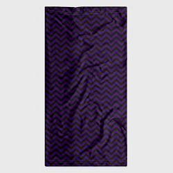 Бандана-труба Чёрно-фиолетовый ломаные полосы, цвет: 3D-принт — фото 2