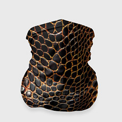 Бандана Реалистичная кожа змеи темно коричневая