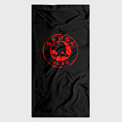 Бандана-труба Skoda red logo, цвет: 3D-принт — фото 2