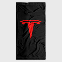 Бандана-труба Tesla red logo, цвет: 3D-принт — фото 2