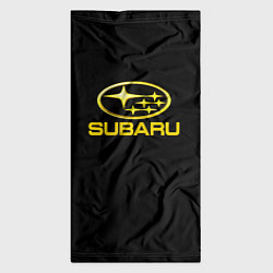 Бандана-труба Subaru logo yellow, цвет: 3D-принт — фото 2