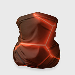 Бандана Оранжевые неоновые плиты в разломе