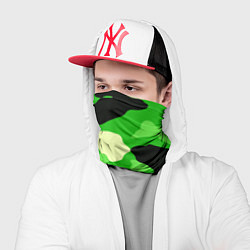 Бандана-труба Зелёный камуфляж текстура, цвет: 3D-принт — фото 2