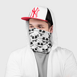 Бандана-труба Marshmello dj pattern, цвет: 3D-принт — фото 2