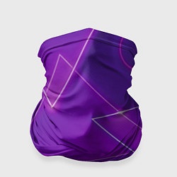 Бандана-труба Неоновые треугольники - геометрический паттерн, цвет: 3D-принт