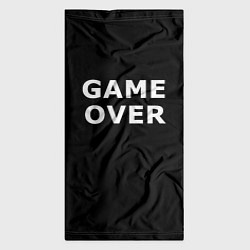 Бандана-труба Game over white logo, цвет: 3D-принт — фото 2