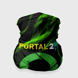 Бандана-труба Portal green flame, цвет: 3D-принт