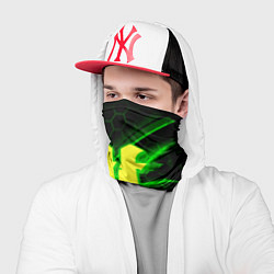 Бандана-труба Starcraft 2 кислотные соты линии, цвет: 3D-принт — фото 2