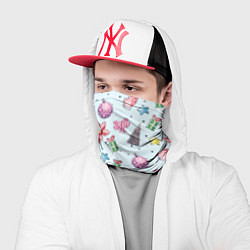 Бандана-труба Новогодний фон, цвет: 3D-принт — фото 2