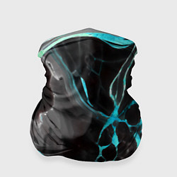 Бандана Голубые флюиды на чёрном фоне