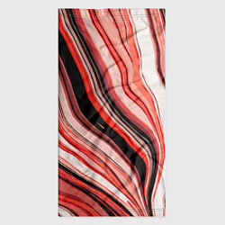 Бандана-труба Волнистые вертикальные чёрно-красные полосы, цвет: 3D-принт — фото 2
