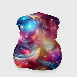 Бандана-труба Colorfull neon space clouds - ai art fantasy, цвет: 3D-принт