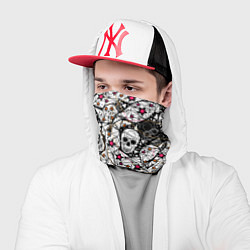 Бандана-труба Черепа и красные звезды, цвет: 3D-принт — фото 2
