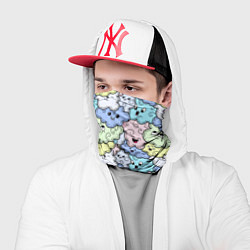 Бандана-труба Милые облачка мультяшные, цвет: 3D-принт — фото 2