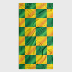 Бандана-труба Желтый и зеленый геометрический паттерн, цвет: 3D-принт — фото 2
