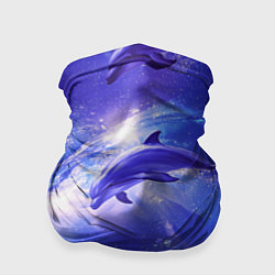 Бандана Дельфины в волшебном море паттерн