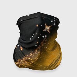 Бандана Черно-оранжевая блестящая текстура