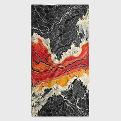 Бандана-труба Красно-черная потертая текстура, цвет: 3D-принт — фото 2
