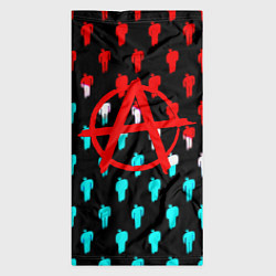 Бандана-труба Анархия человечки паттерн, цвет: 3D-принт — фото 2
