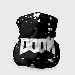 Бандана Doom белые краски всплеск