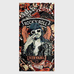 Бандана-труба Nirvana Kurt Cobain на фоне гитар, цвет: 3D-принт — фото 2