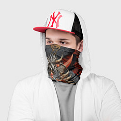 Бандана-труба Дракон в стиле ирезуми с узорами, цвет: 3D-принт — фото 2