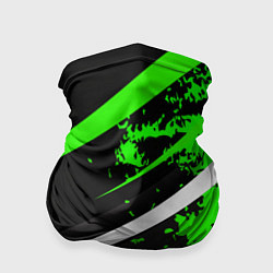 Бандана-труба Color black and green, цвет: 3D-принт