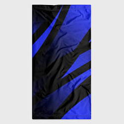 Бандана-труба Чёрный с синий абстрактные полосы, цвет: 3D-принт — фото 2