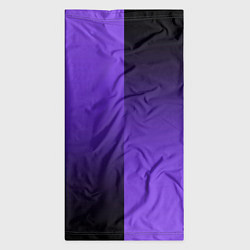 Бандана-труба Чёрно-сиреневый градиент пополам, цвет: 3D-принт — фото 2