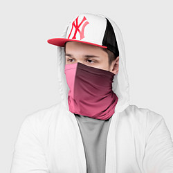 Бандана-труба Розовый с затемнением градиент пополам, цвет: 3D-принт — фото 2