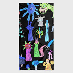 Бандана-труба Яркие монстры на черном фоне, цвет: 3D-принт — фото 2