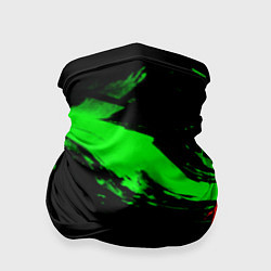 Бандана-труба Color black green red, цвет: 3D-принт