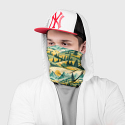 Бандана-труба Горные пейзажи ретро стиль, цвет: 3D-принт — фото 2
