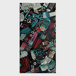 Бандана-труба Чёрный с абстрактными полосами, цвет: 3D-принт — фото 2