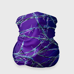 Бандана-труба Проволока на сине-фиолетовом фоне - абстрактная те, цвет: 3D-принт