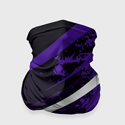 Бандана-труба Color black purple line, цвет: 3D-принт