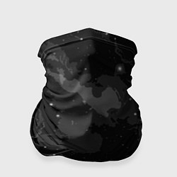 Бандана-труба Угольный серый простой абстрактный, цвет: 3D-принт