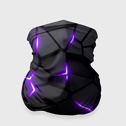 Бандана-труба Фиолетовая неоновая броня, цвет: 3D-принт