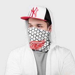 Бандана-труба Детройт Ред Уингз - белые соты, цвет: 3D-принт — фото 2
