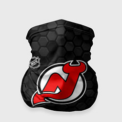 Бандана-труба Нью Джерси Девилз - черные соты, цвет: 3D-принт