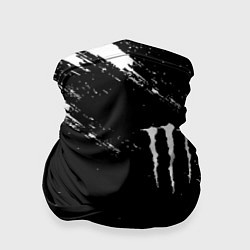 Бандана-труба Monster energy краски штрихи белые, цвет: 3D-принт