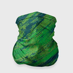 Бандана-труба Абстракция - green paint strokes, цвет: 3D-принт