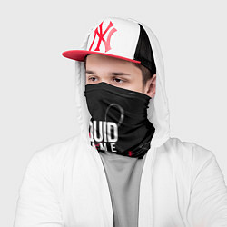 Бандана-труба Игра в кальмара маски распорядителя и стражников, цвет: 3D-принт — фото 2