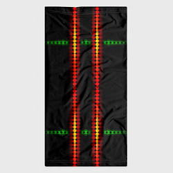 Бандана-труба Neon black green circles, цвет: 3D-принт — фото 2