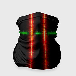 Бандана-труба Color black green red lines, цвет: 3D-принт