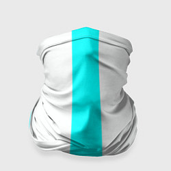 Бандана-труба Color light blue white lines, цвет: 3D-принт
