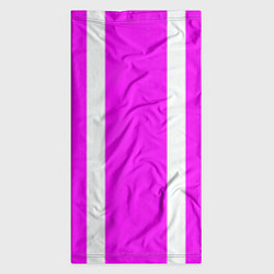 Бандана-труба Color white pink stripes, цвет: 3D-принт — фото 2